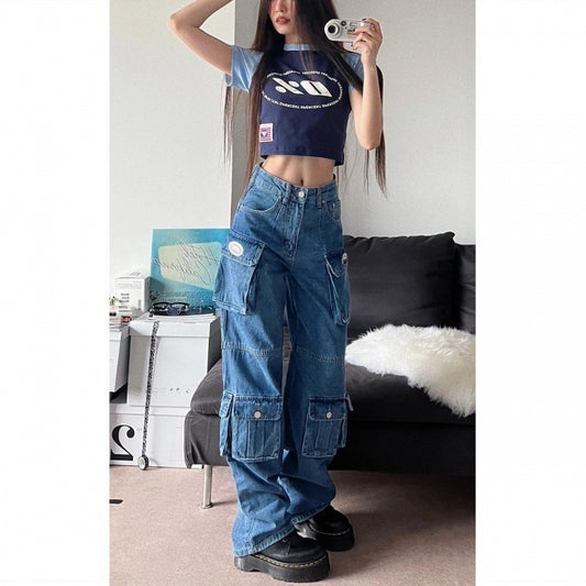 Pocket Style Retro Jeans