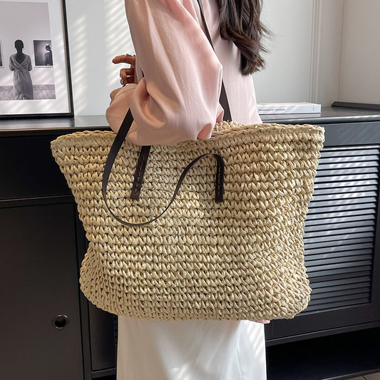 Summer Woven Shoulder Bag – Beach & Daily Tote