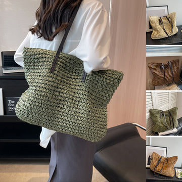 Summer Woven Shoulder Bag – Beach & Daily Tote