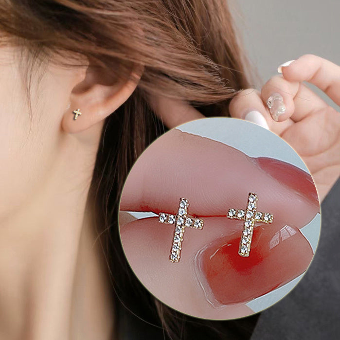 Stainless Steel Cross Earrings