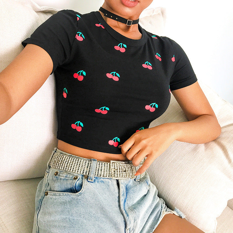 Cherry Kawaii Crop Tee