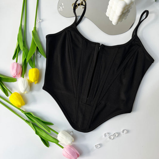 Slim Double-Strap Cropped Top