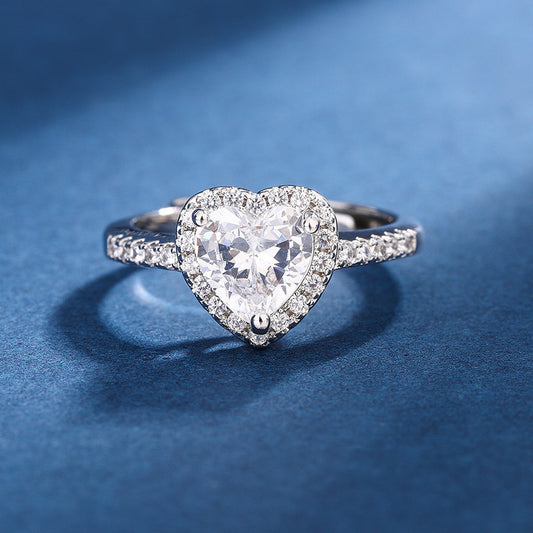 Luxury Zircon Heart Ring