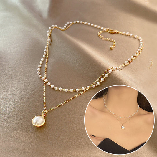 Double-Layer Pearl Necklace