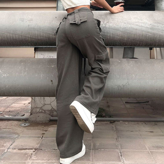 Vintage Multi-Pocket Belt Jeans
