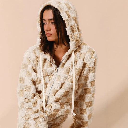 Plush Hoodie Sweatshirt
