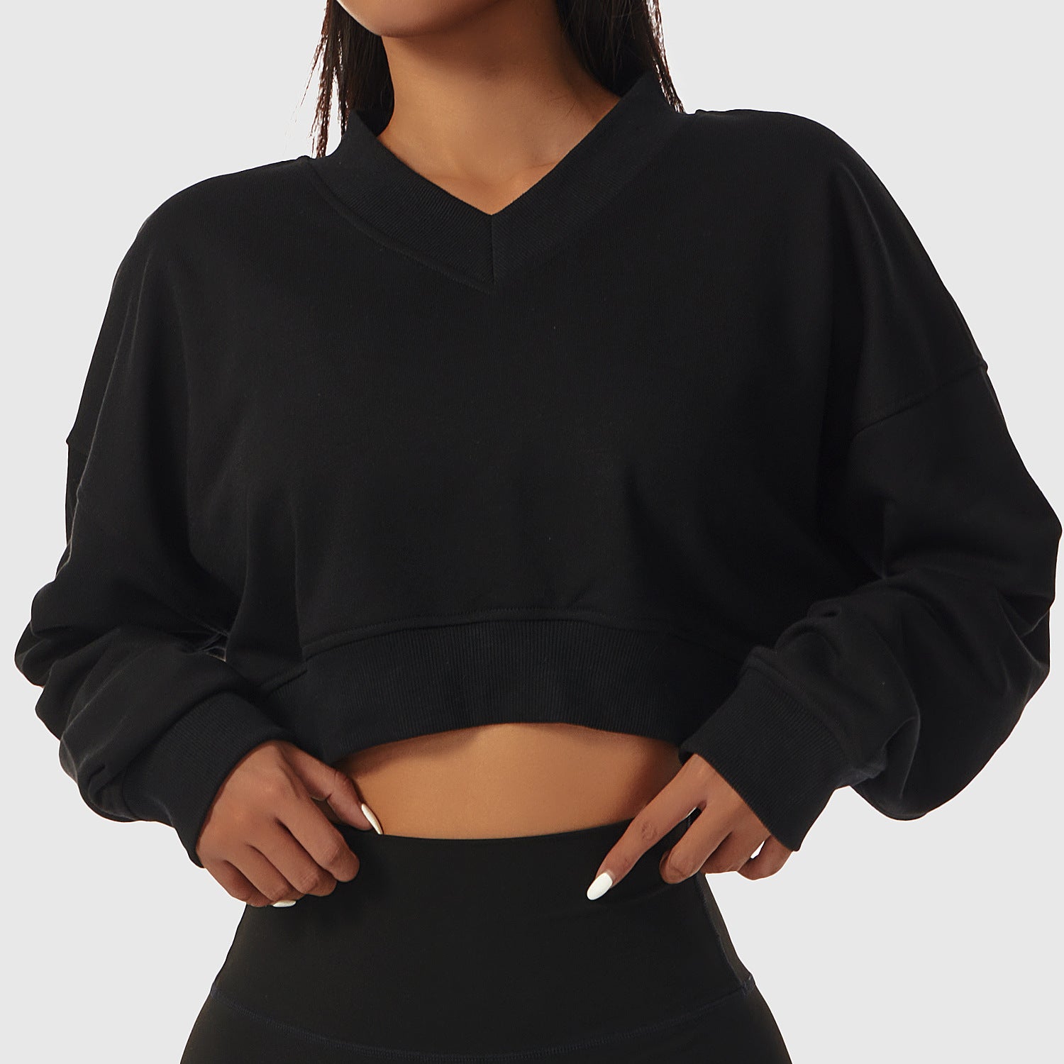 Versatile Casual Blouse with V-Neck
