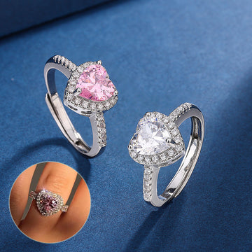 Luxury Zircon Heart Ring