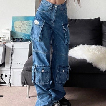Pocket Style Retro Jeans